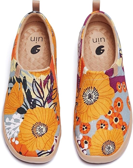 Artistic slip-on canvas shoes — hero view